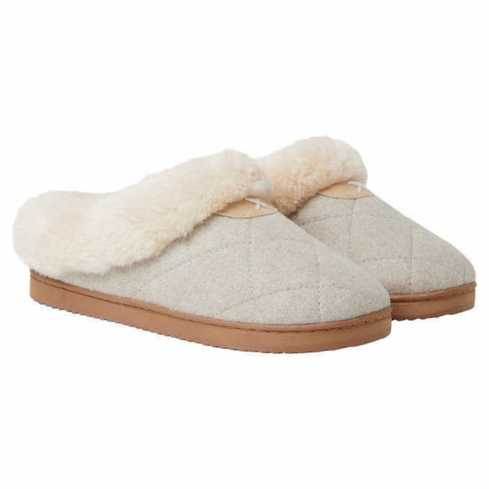 Dearfoams Ladies Slipper Oatmeal Heather NIB - Picture 2 of 5